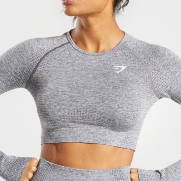 Gymshark Tops - Vital Seamless Long-sleeve Crop Top🦈